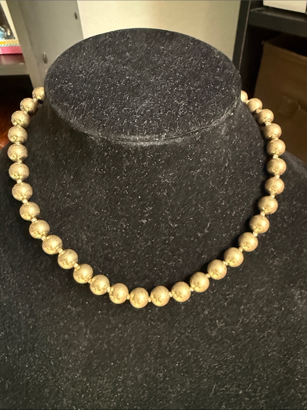 Fashion Jewelry Gold-Tone Beaded Necklace